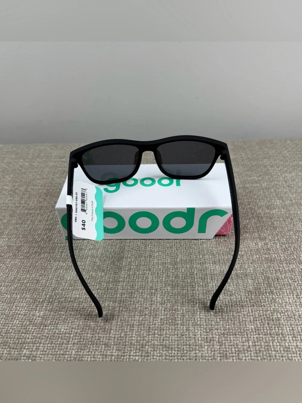 New Goodr The Future is Void Sunglasses Black Unisex Sunnies VRG UPF Lightweight